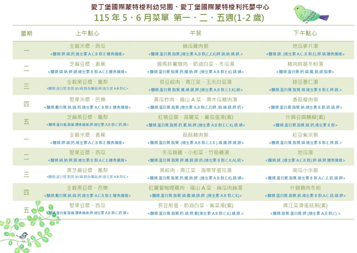 115年5.6月菜單